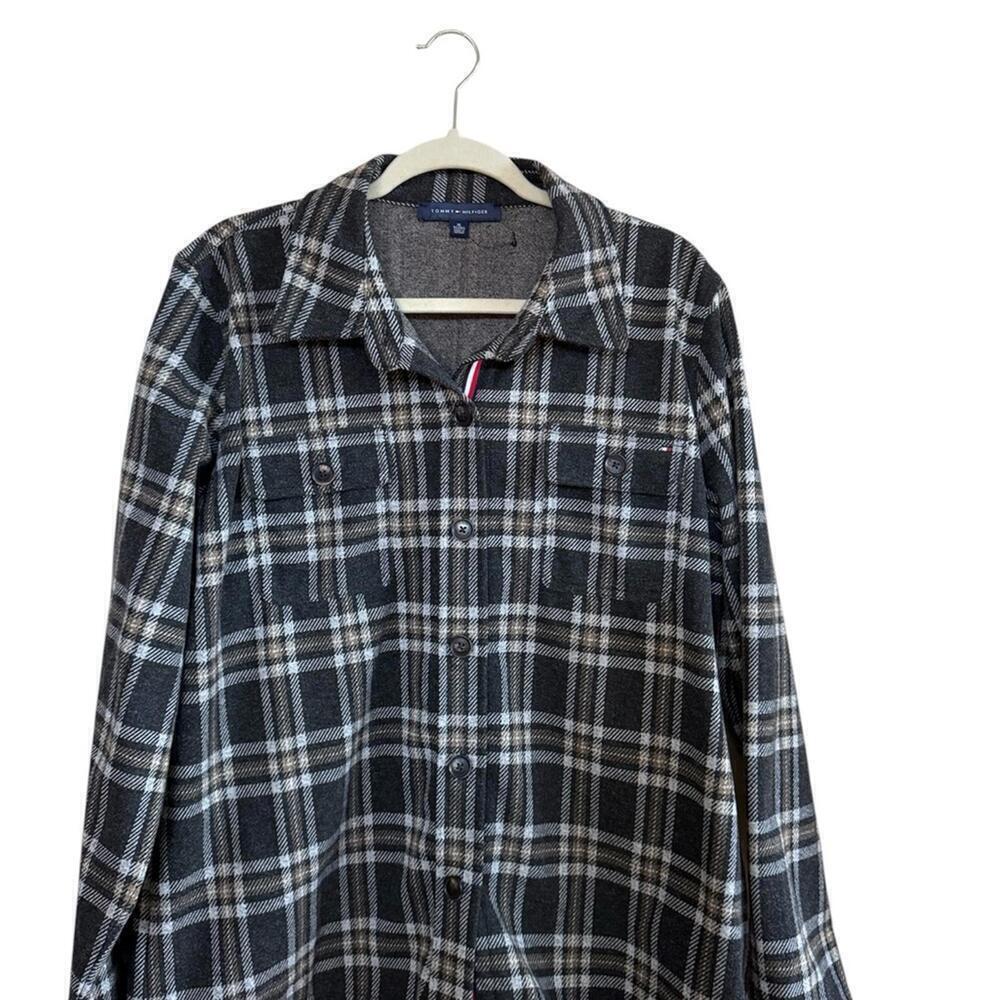 Tommy Hilfiger Gray Plaid Shirt